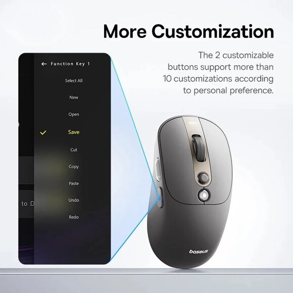 Rechargeable Wireless Bluetooth Mouse with OLED Display – Ergonomic Dual Mode - Picture 5 of 6